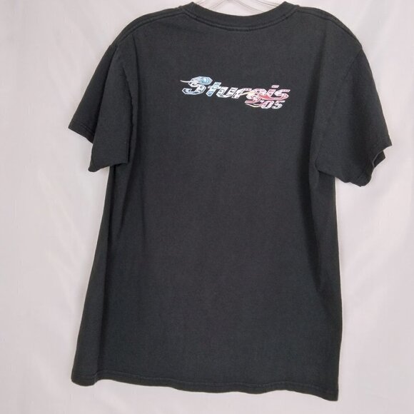 Sturgis 2005  Eagle Flames Sparkle Bike Week Black Tee | Size L estimated - Picture 5 of 6